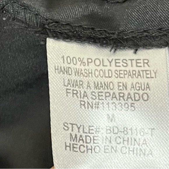 Aryn K Cocktail Dress Black Chiffon Ruffle V Neck Halter Tie Strap Size Medium - Picture 11 of 12